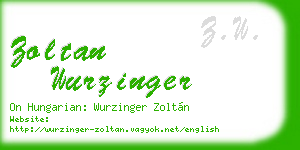 zoltan wurzinger business card